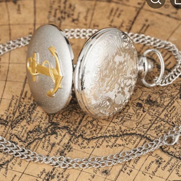 3D Anchor Quartz Pocket Watch - Picture 4 of 4